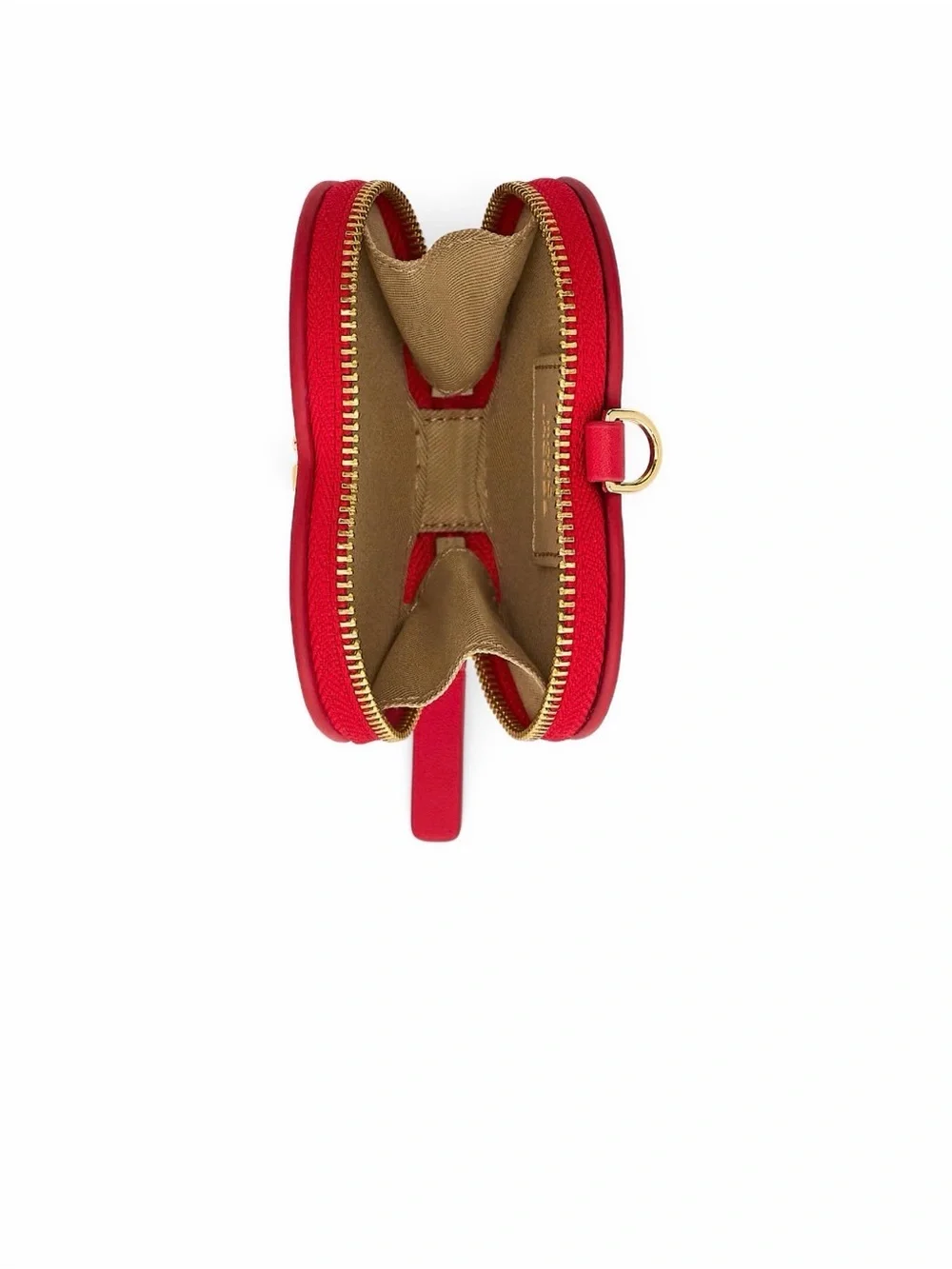 Marc Jacobs Red Heart Keyring Coin Pouch with Gold Hardware